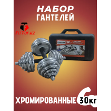 Набор гантелей в чемодане York Fitness 30кг (2х15кг)