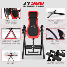 Инверсионный стол 4 в 1 IT300 до 150кг (Турник+брусья+отжимание)