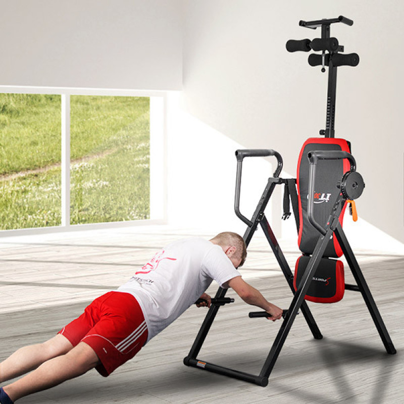 Инверсионный стол 4 в 1 IT300 до 150кг (Турник+брусья+отжимание)