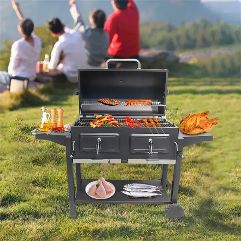 Большой угольный гриль ASI-Garden FT01-017 Heavy Duty 64" для дачи и сада
