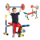 Детская скамья со штангой и гантелями (тренажёр для детей 4–8 лет) FitTop KB-04