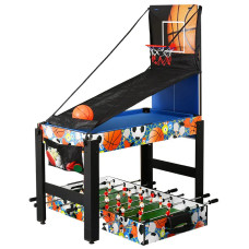 Игровой стол 5в1 FOLDABLE MULTIFUNCTIONAL TABLE(теннис,фут.,бильярд,аэрох.,баскет) Мультяшный этикетки
