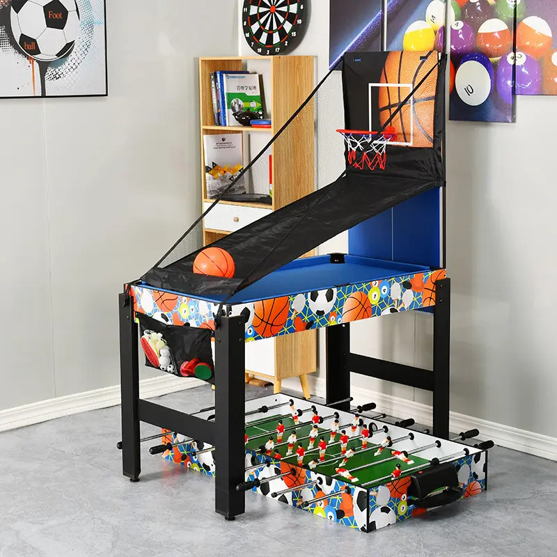 Игровой стол 5в1 FOLDABLE MULTIFUNCTIONAL TABLE(теннис,фут.,бильярд,аэрох.,баскет) Мультяшный этикетки