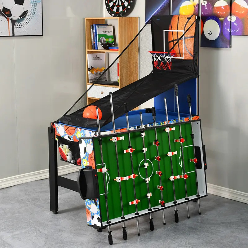 Игровой стол 5в1 FOLDABLE MULTIFUNCTIONAL TABLE(теннис,фут.,бильярд,аэрох.,баскет) Мультяшный этикетки