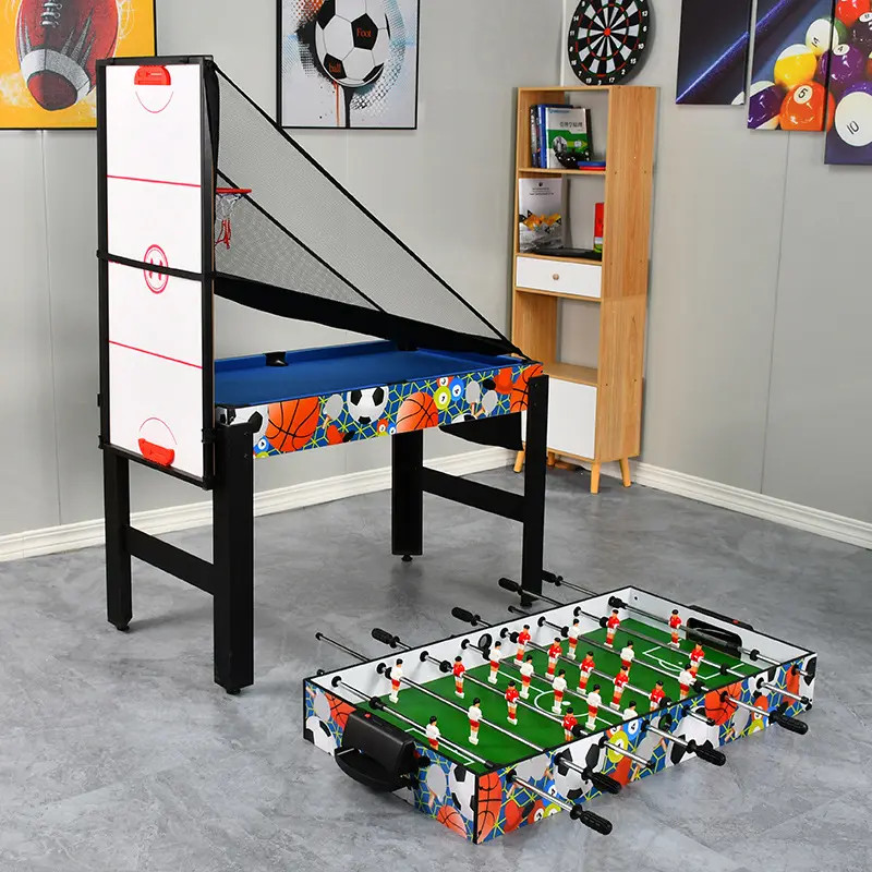 Игровой стол 5в1 FOLDABLE MULTIFUNCTIONAL TABLE(теннис,фут.,бильярд,аэрох.,баскет) Мультяшный этикетки