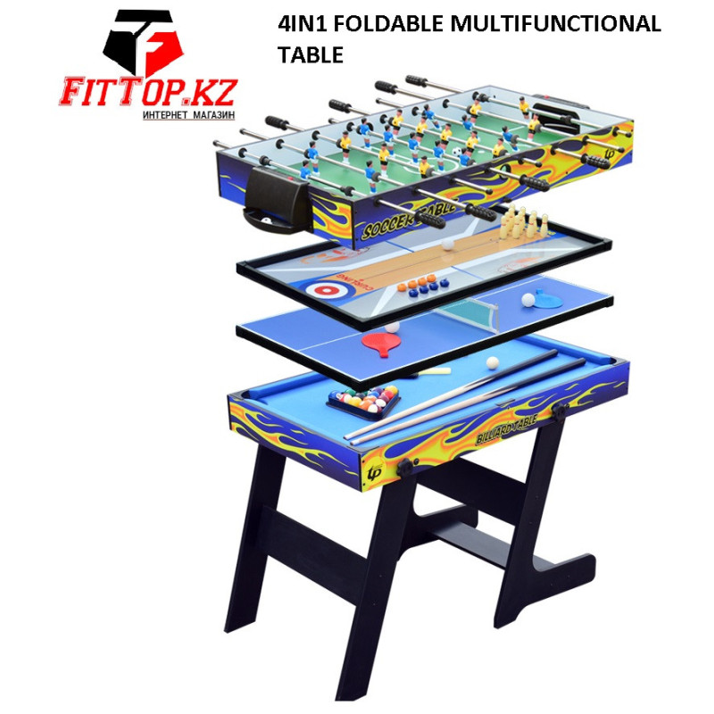 Игровой стол 4в1 FOLDABLE MULTIFUNCTIONAL TABLE(теннис,боулинг,футбол,бильярд)