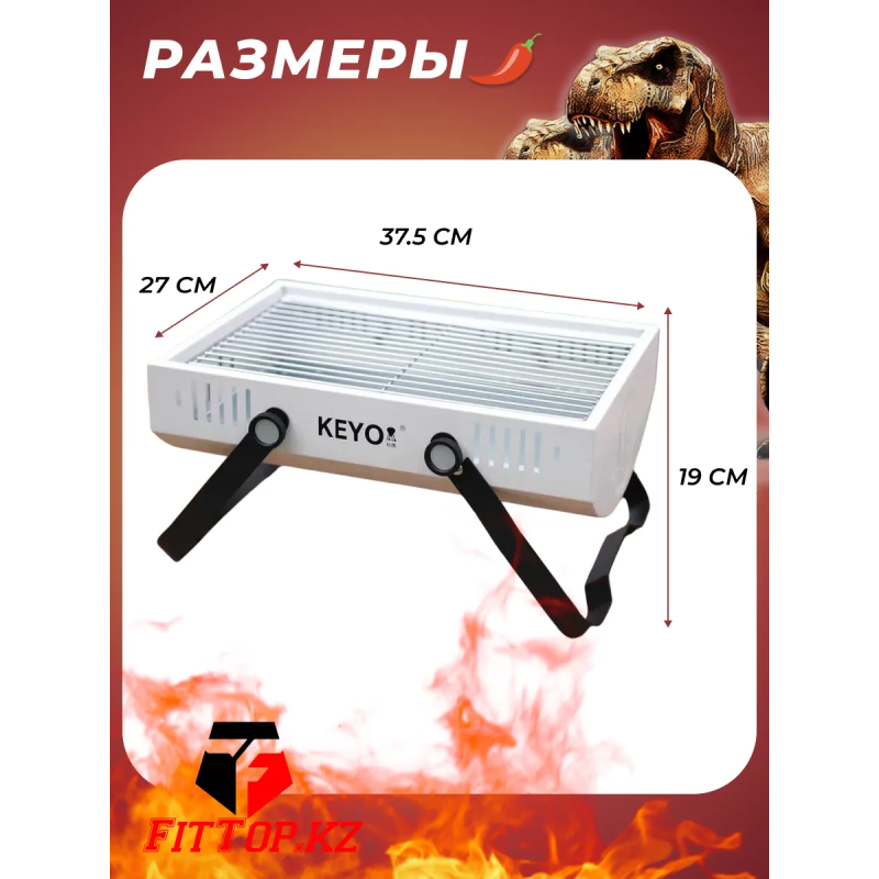 Портативный угольный гриль ASI-Garden ZS02-048 (37,5×27×19 см)